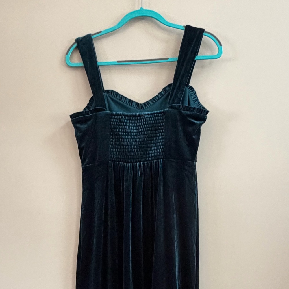 Betsey Johnson Dark Emerald Green Velvet Evening Casual Party Dress 90s Y2K - Picture 5 of 14